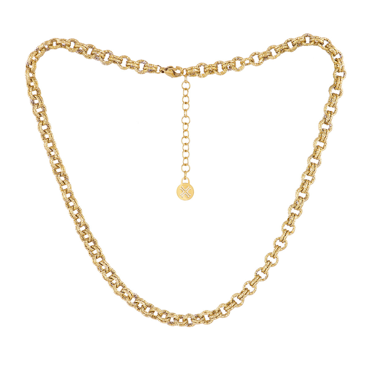 Collar Essentials cadena texturizada Dorado Anartxy