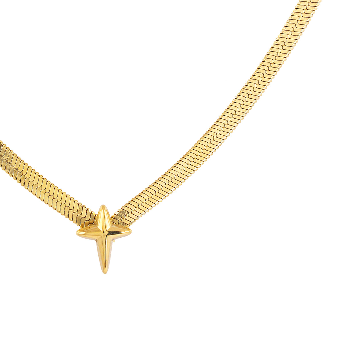 Collar Essentials cadena plana punta Dorado Anartxy