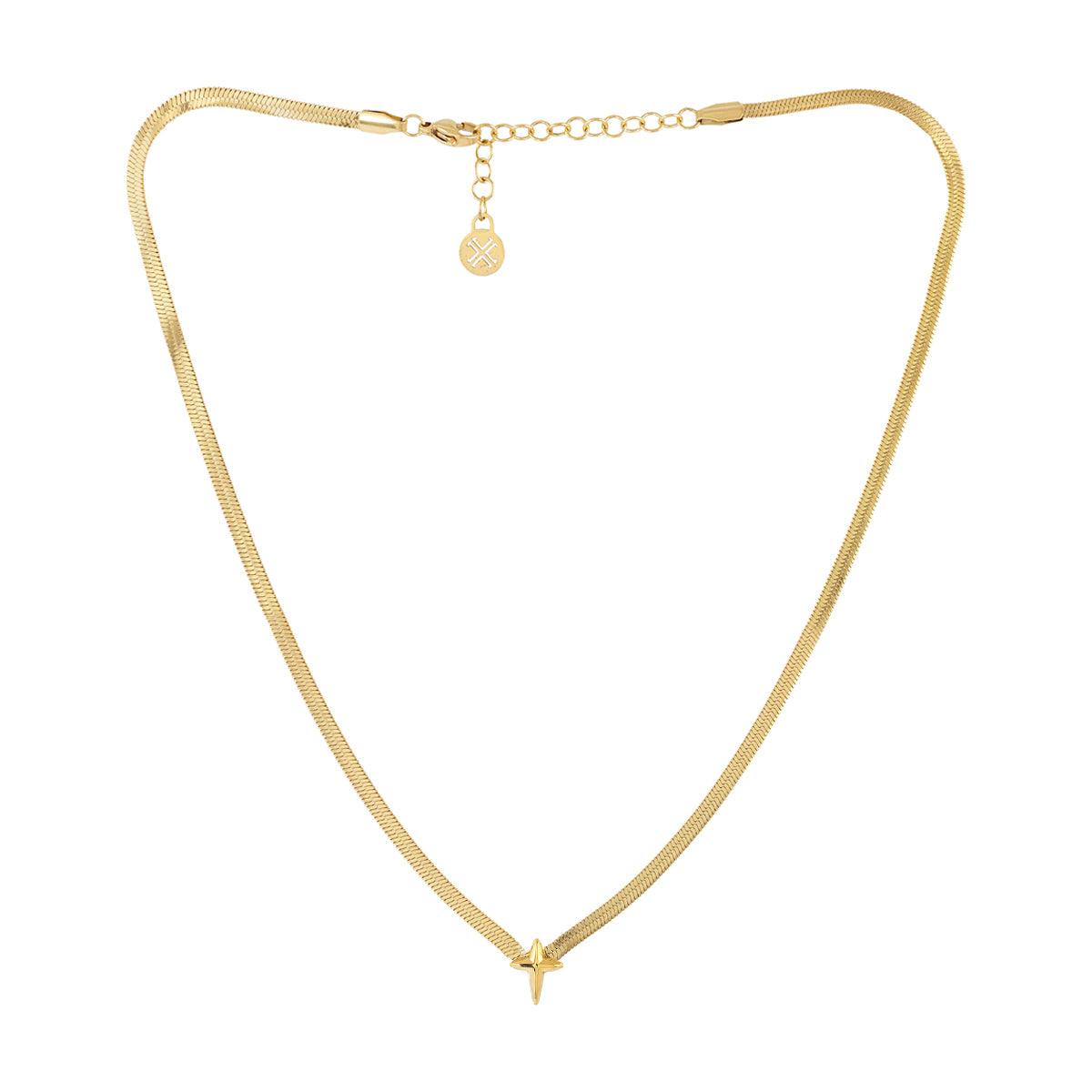 Collar Essentials cadena plana punta Dorado Anartxy