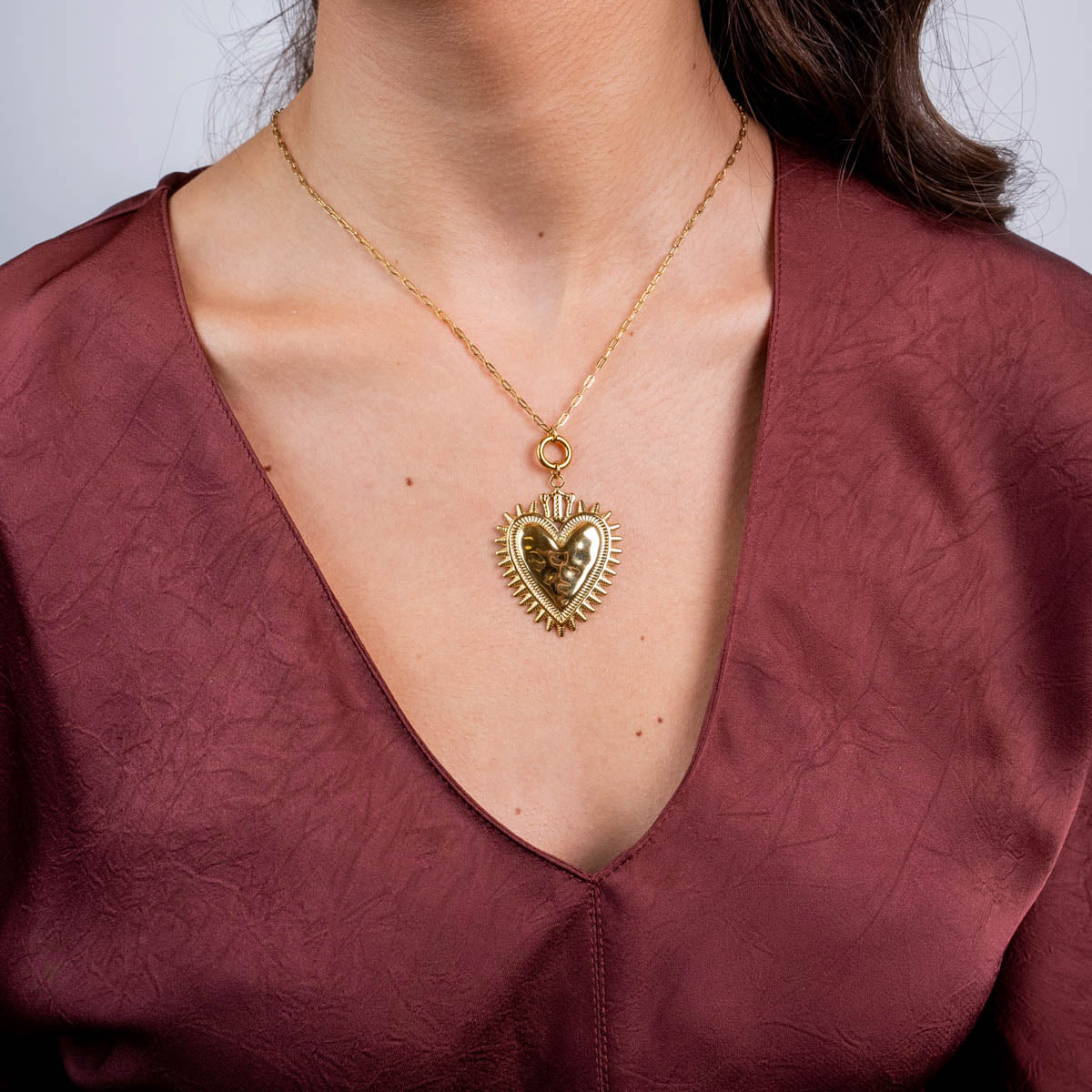 Collar Essentials sagrado corazón Dorado Anartxy
