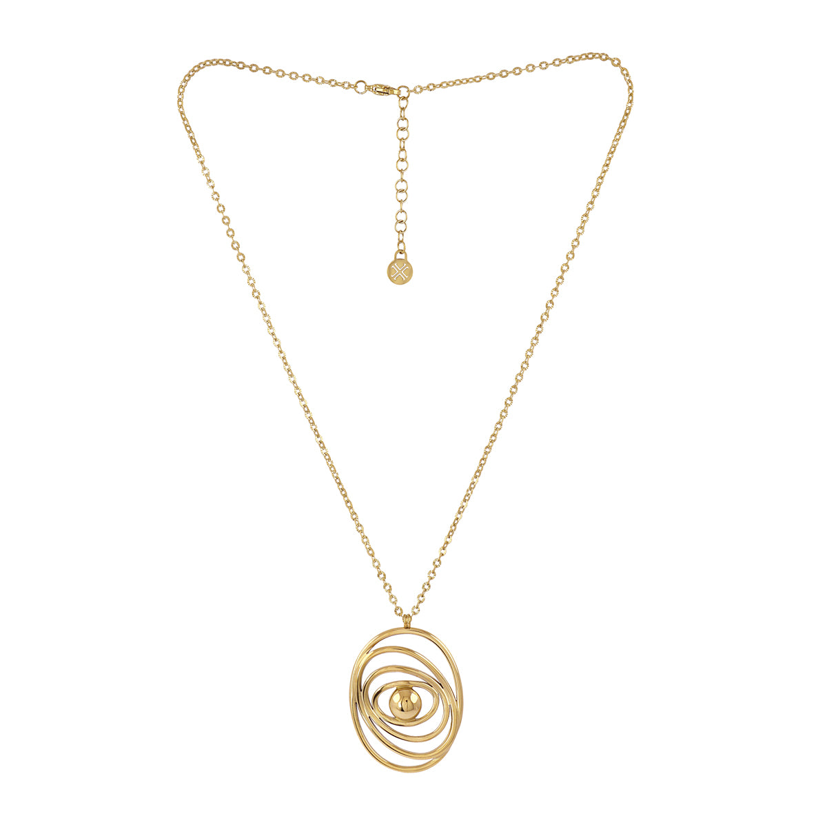 Collar con detalle de ojo geométrico Dorado Anartxy