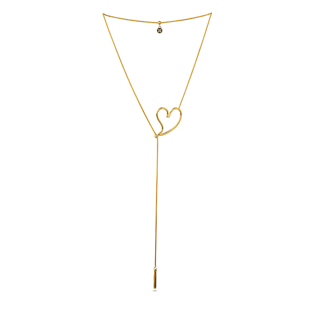 Collar corbatero Essentials corazón Dorado Anartxy