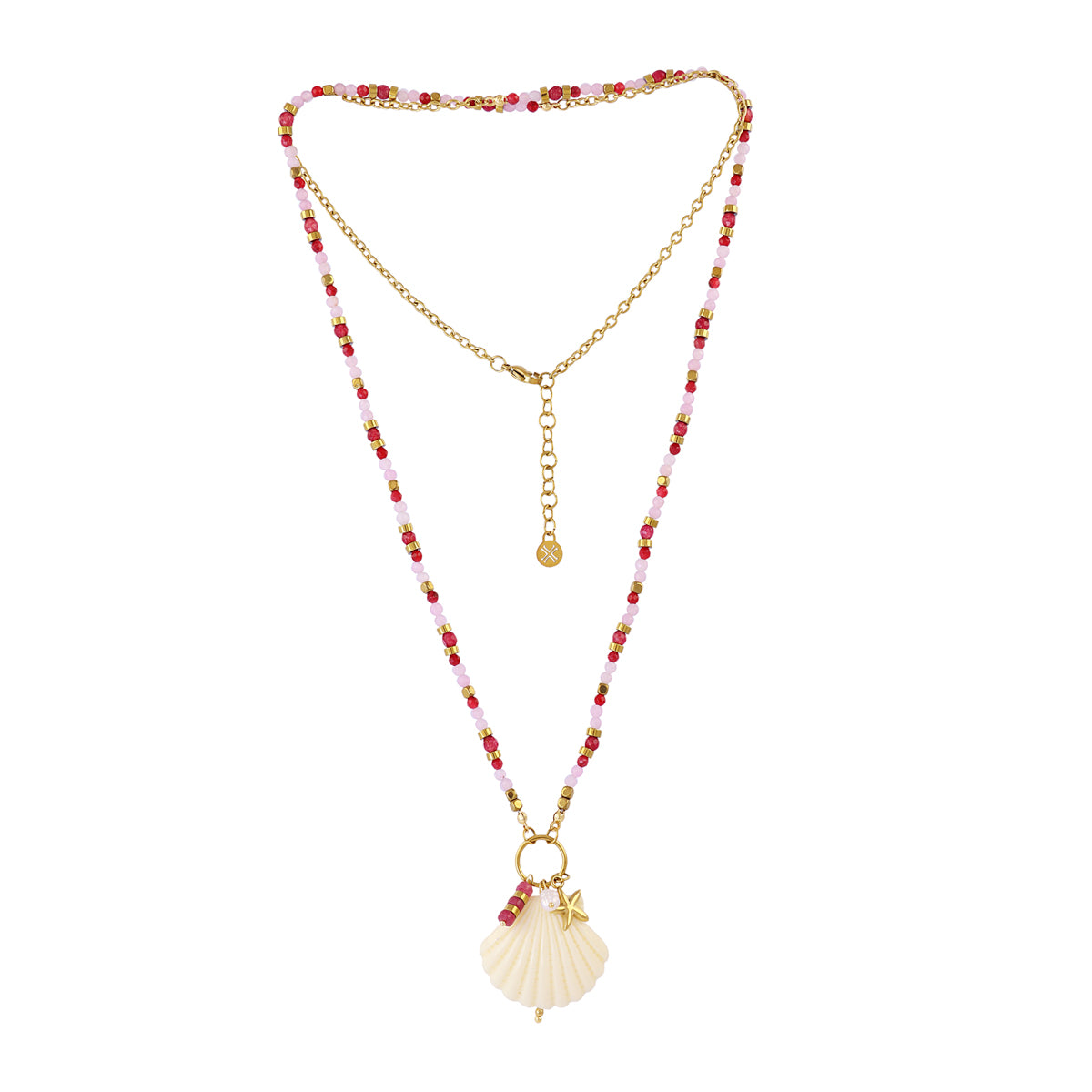 Collar Astros multicolor concha Rojo Anartxy