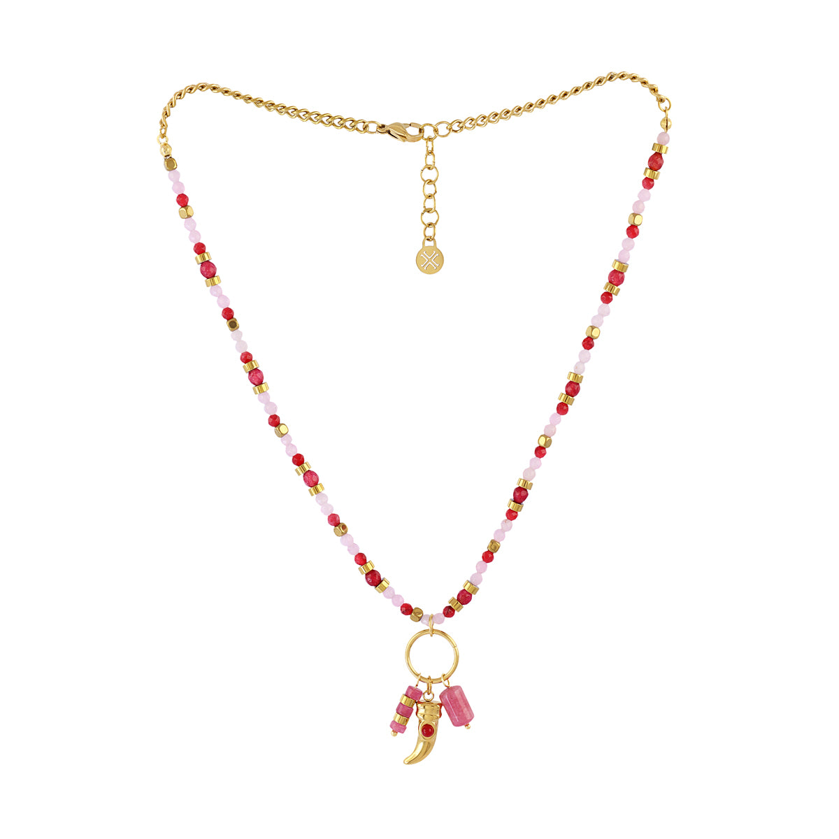 Collar Astros multicolor cuerno Rojo Anartxy