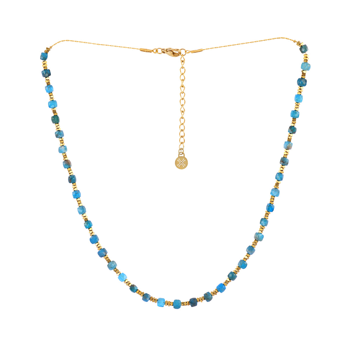 Collar extensible Spirit con piedras facetadas Turquesa Anartxy