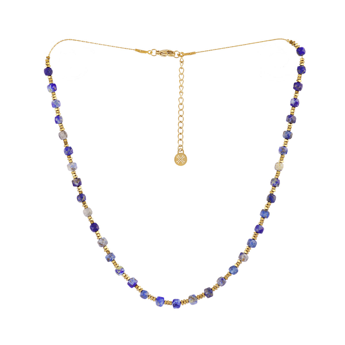 Collar extensible Spirit con piedras facetadas Azul Anartxy