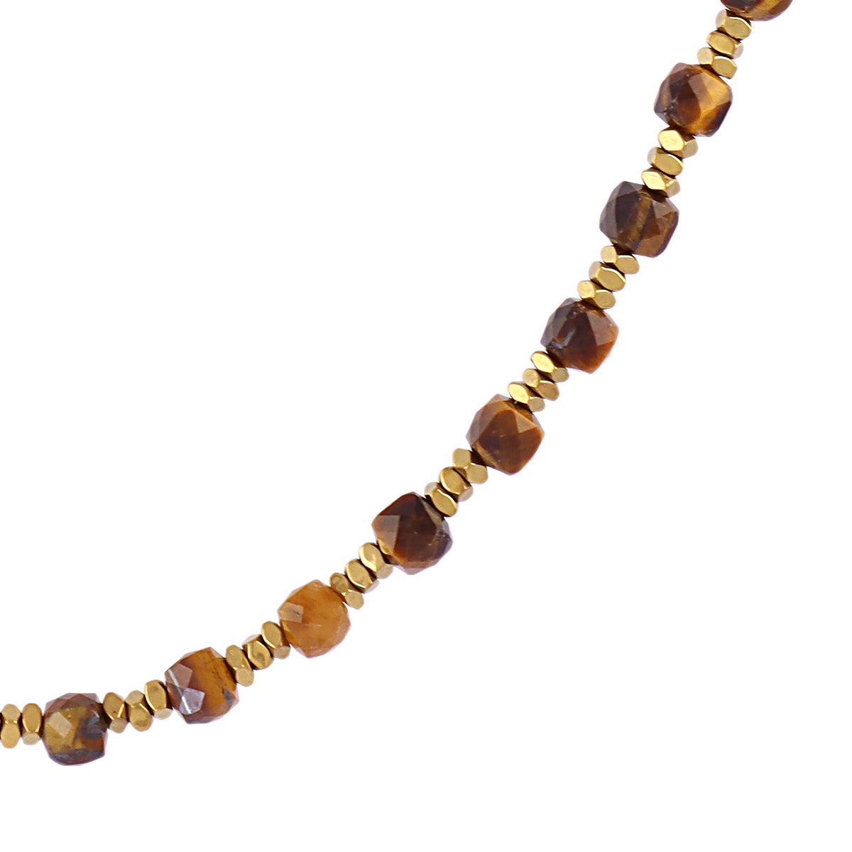 Collar extensible Spirit con piedras facetadas Café Anartxy