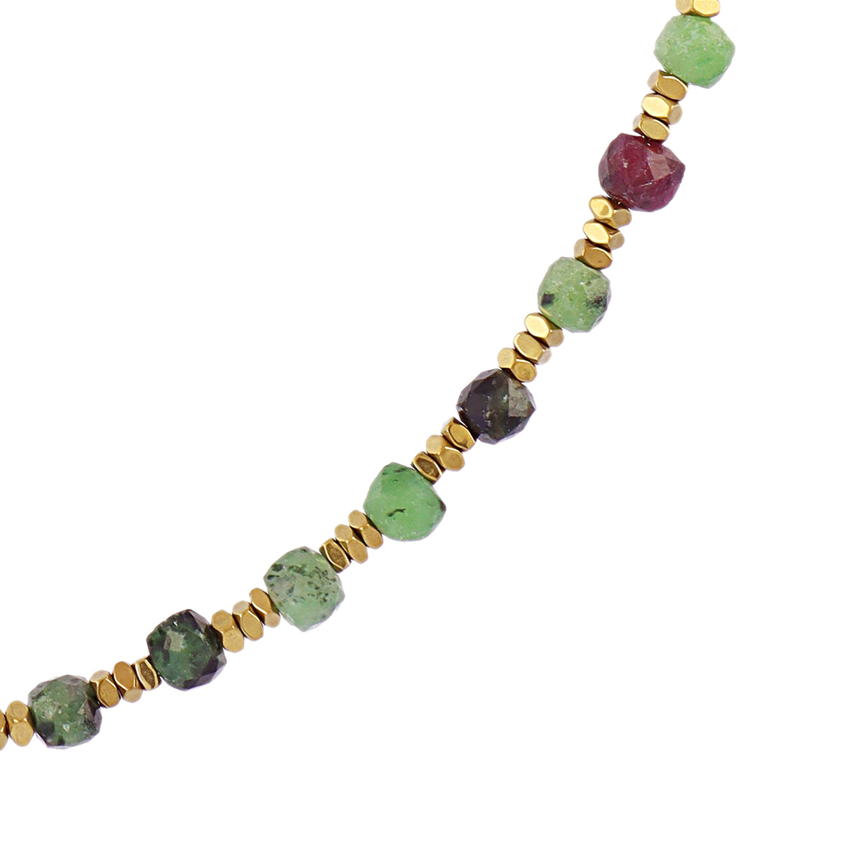 Collar extensible Spirit con piedras facetadas Verde Anartxy