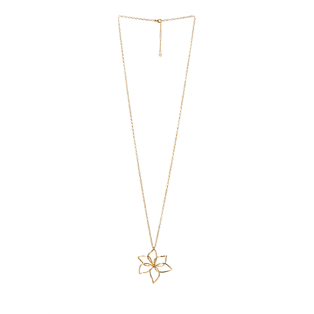 Collar largo Essentials flor abierta Dorado Anartxy