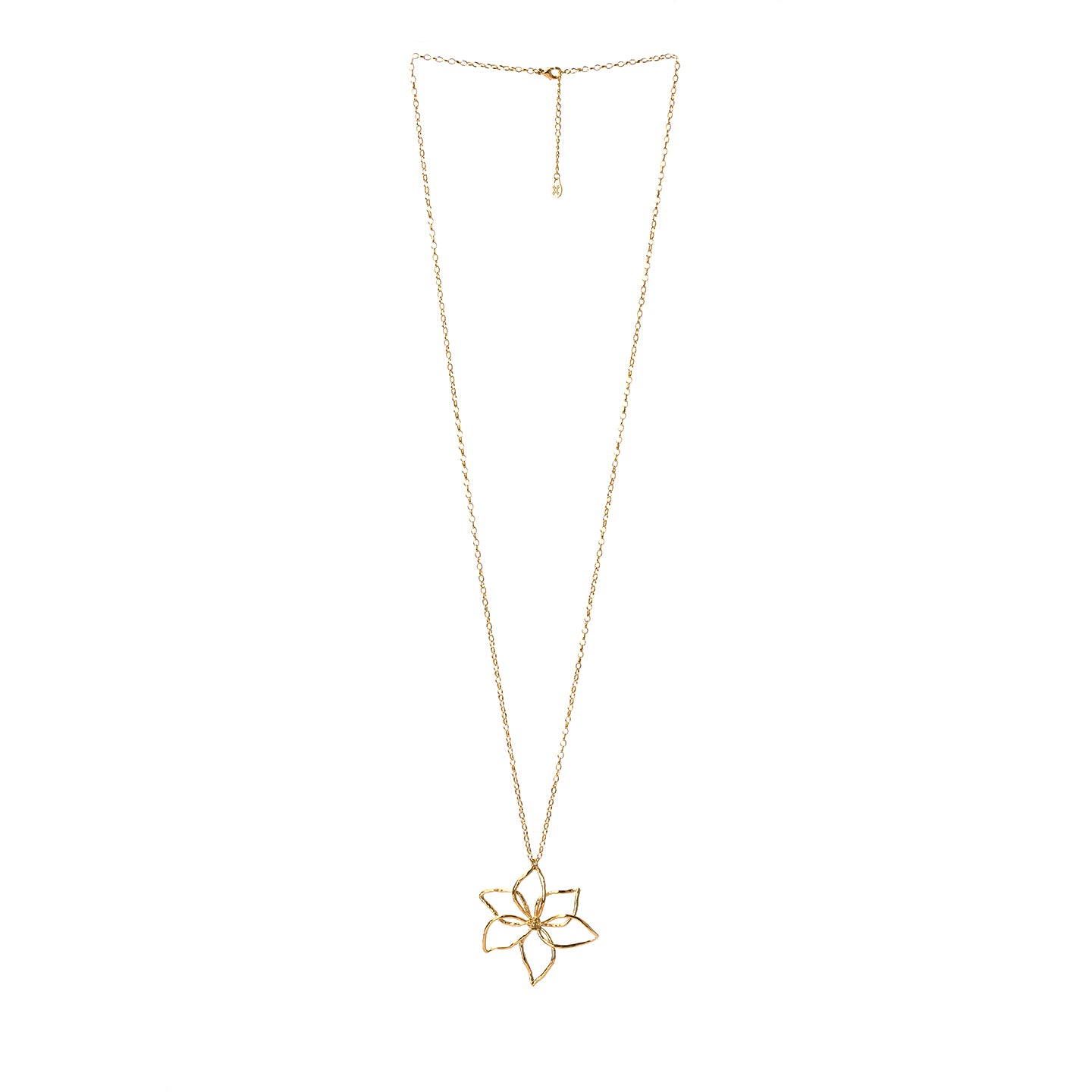 Collar largo Essentials flor abierta Dorado Anartxy