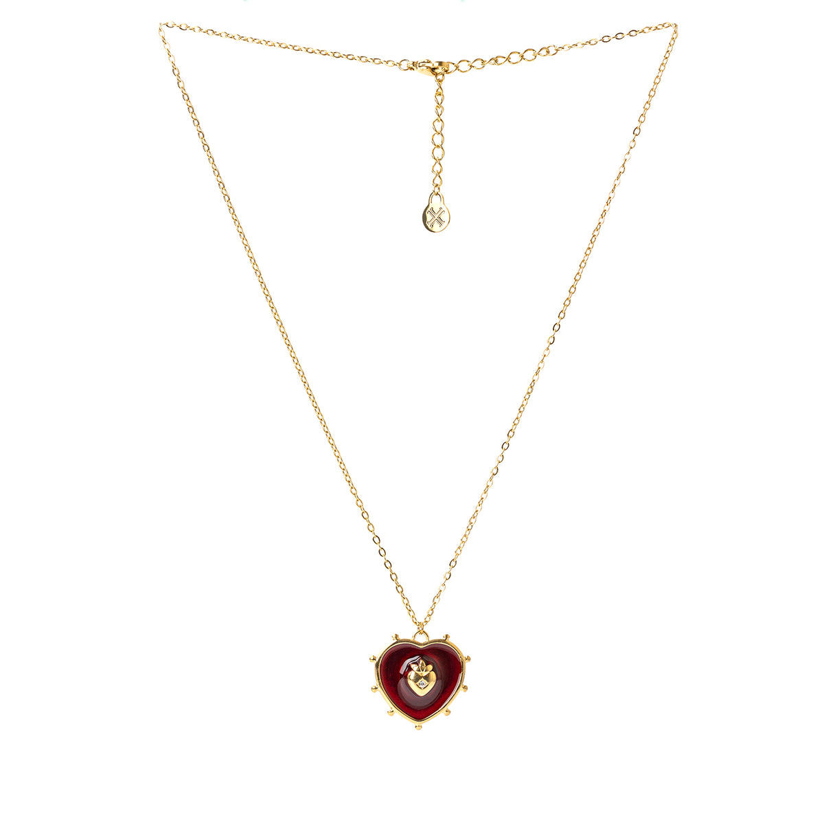Collar Essentials corazón sagrado Dorado Anartxy