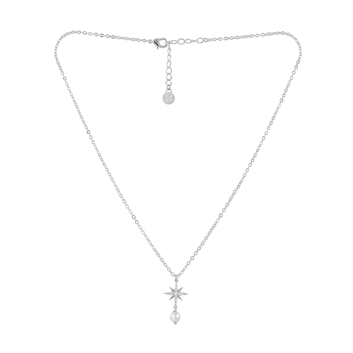Collar fino Alma estrella perla Plateado Anartxy