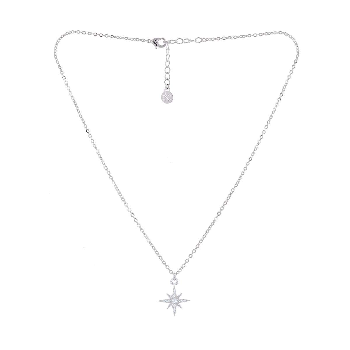 Collar Alma cadena fina estrella Plateado Anartxy