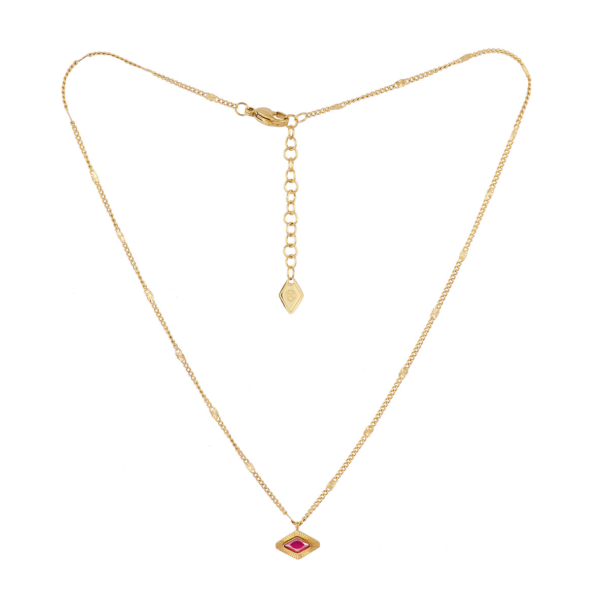 Collar Prisma rombo Rosa Anartxy