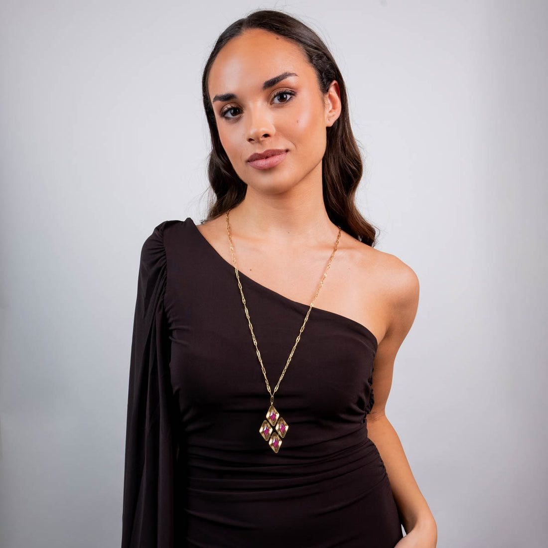Collar Prisma cluster Rosa Anartxy