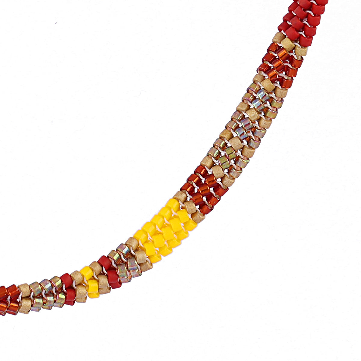 Collar extensible Miyuki geométrico multicolor Amarillo Anartxy