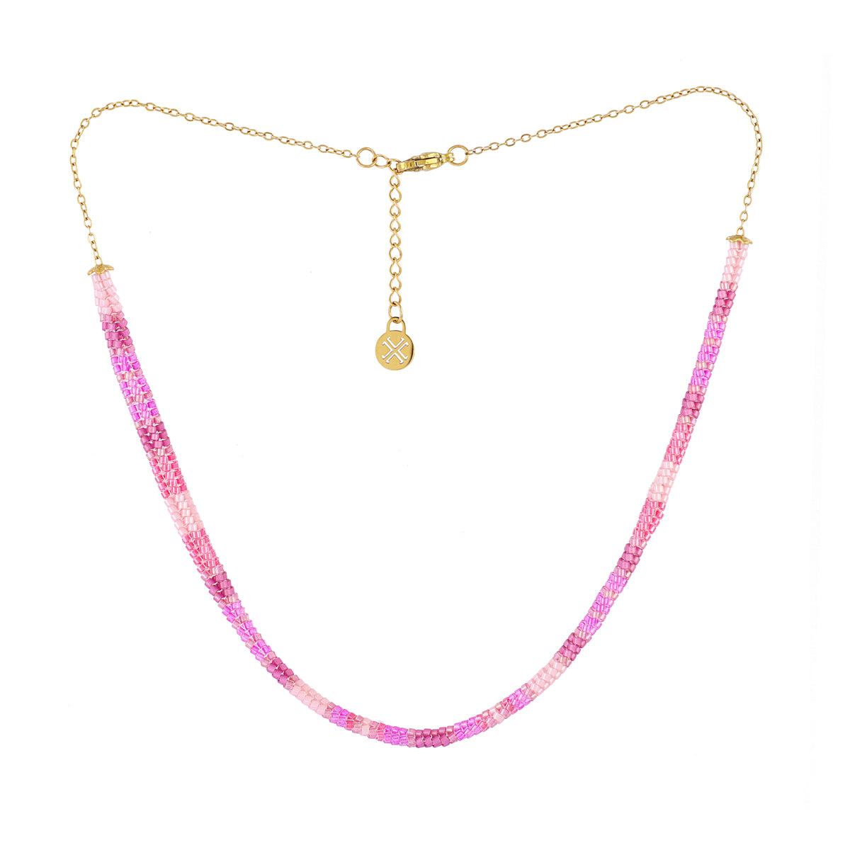 Collar extensible Miyuki geométrico multicolor Rosa Anartxy