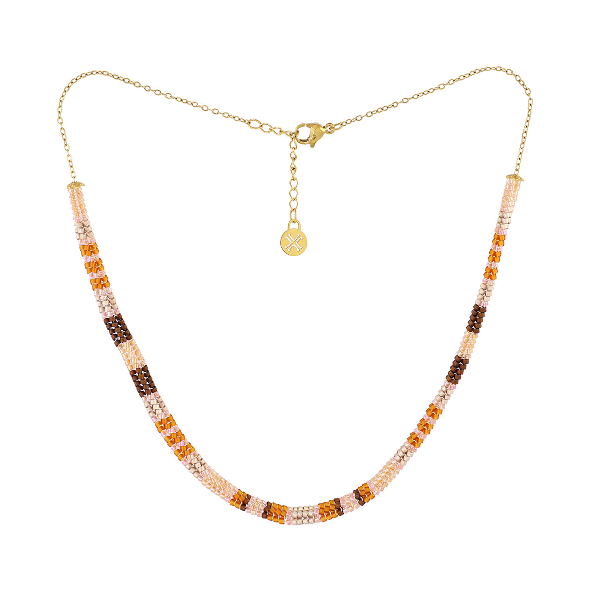 Collar extensible Miyuki geométrico multicolor Naranja Anartxy