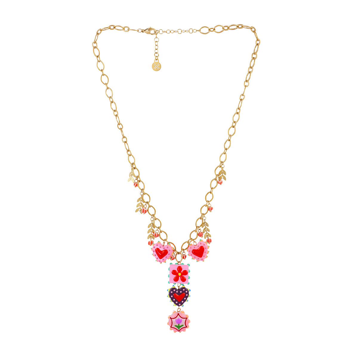 Collar corbatero Trencadis charms Dorado Anartxy