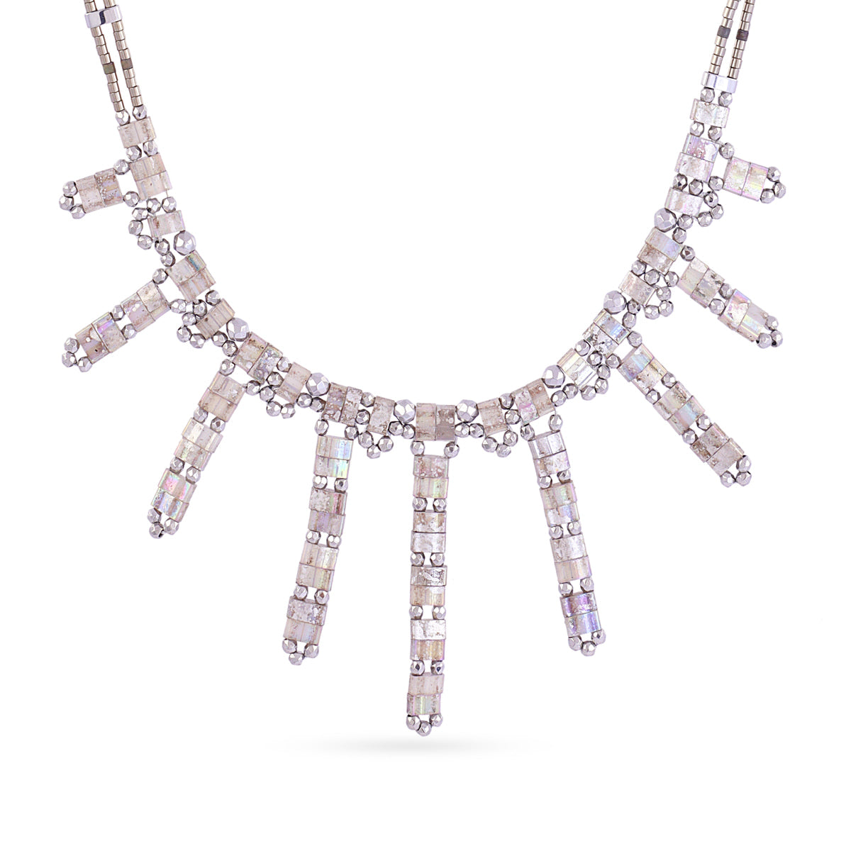 Collar Miyuki cascada multicolor Turquesa Anartxy
