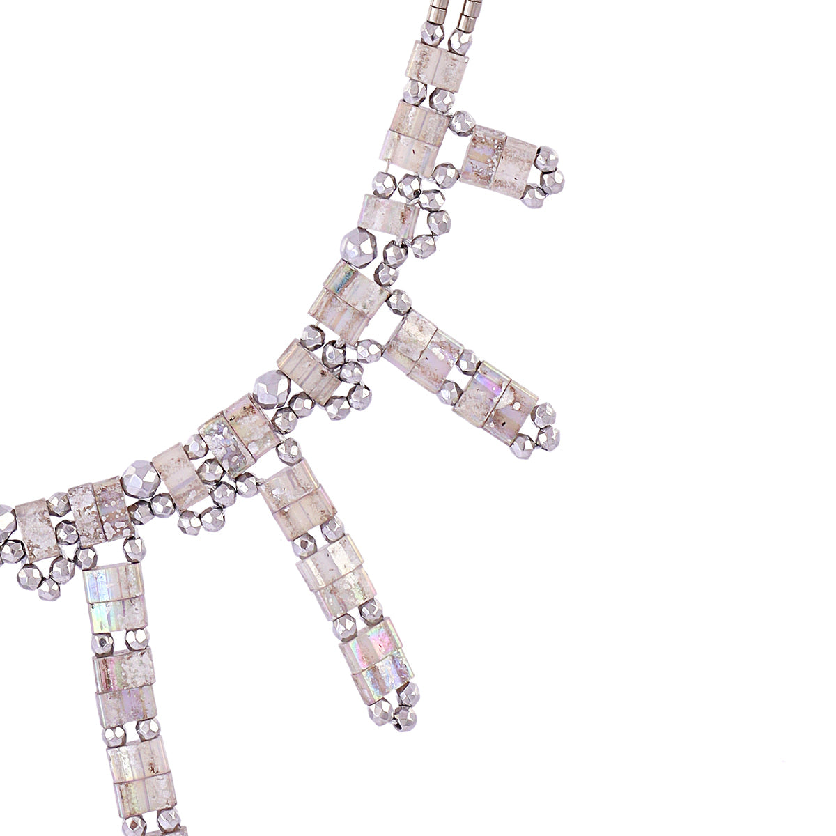 Collar Miyuki cascada multicolor Turquesa Anartxy