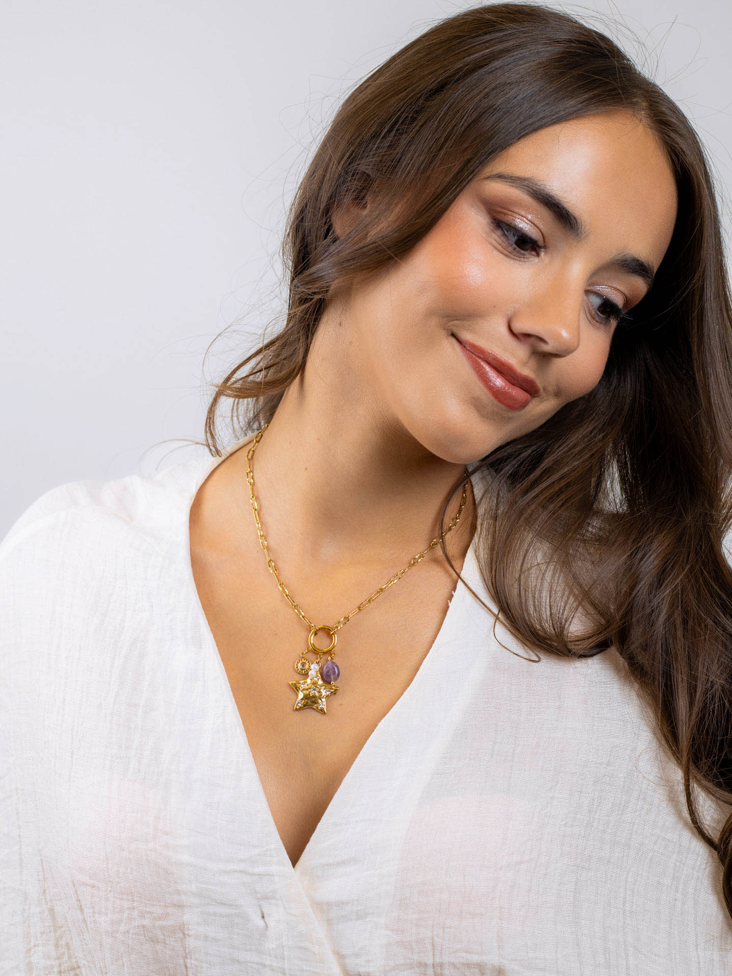 Collar Astros estrella amatista