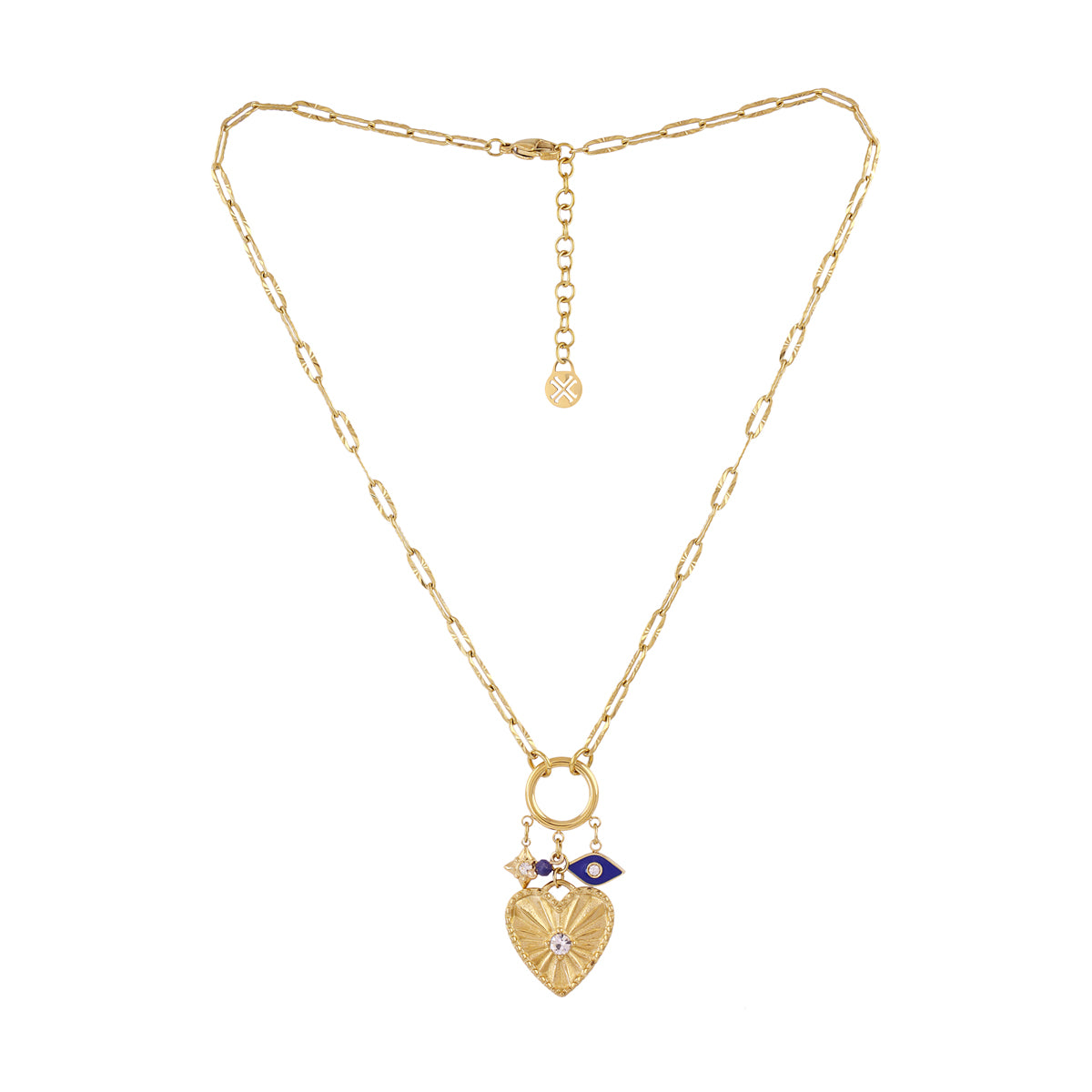 Collar Astros corazon protector Dorado Anartxy