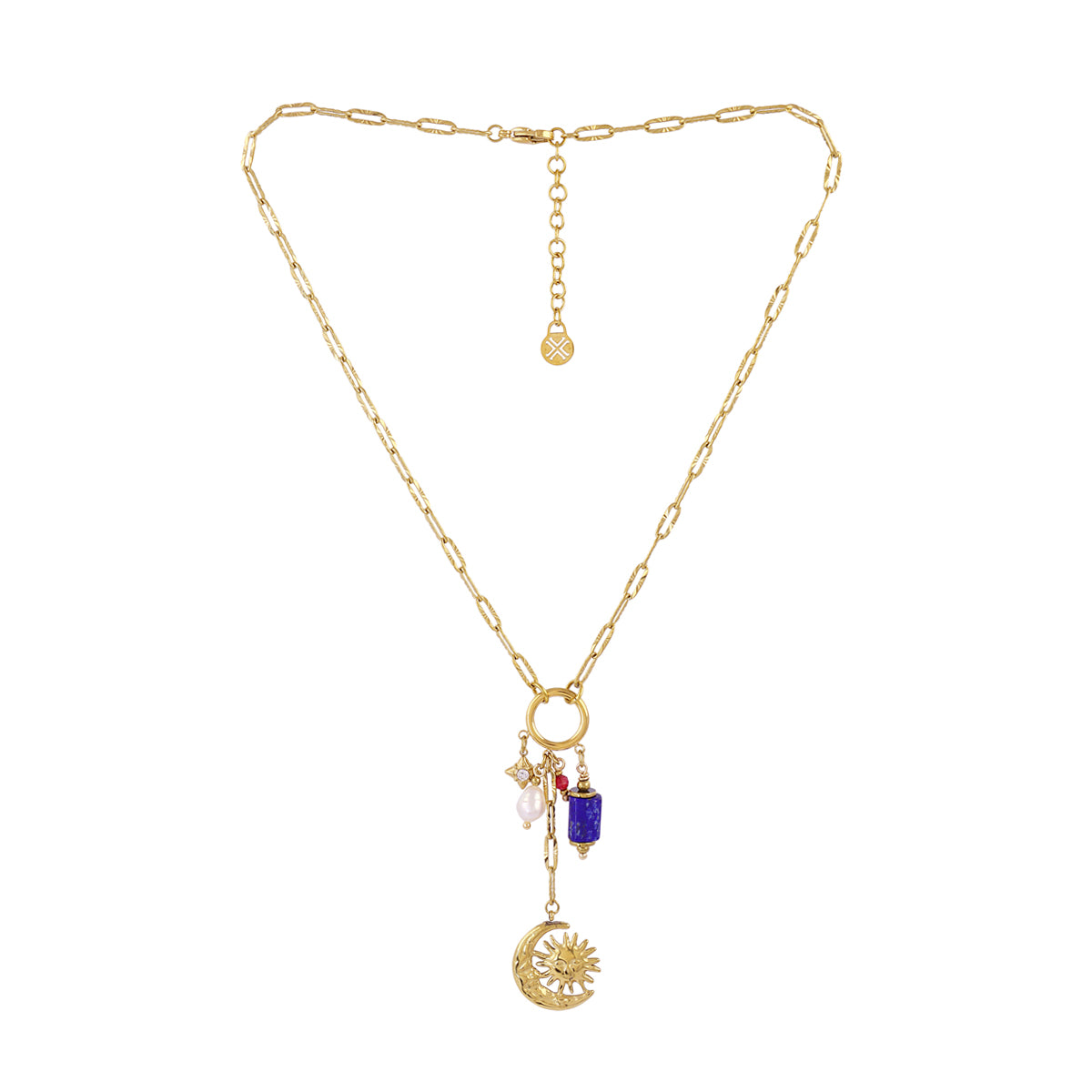 Collar Astros amuleto solar Dorado Anartxy