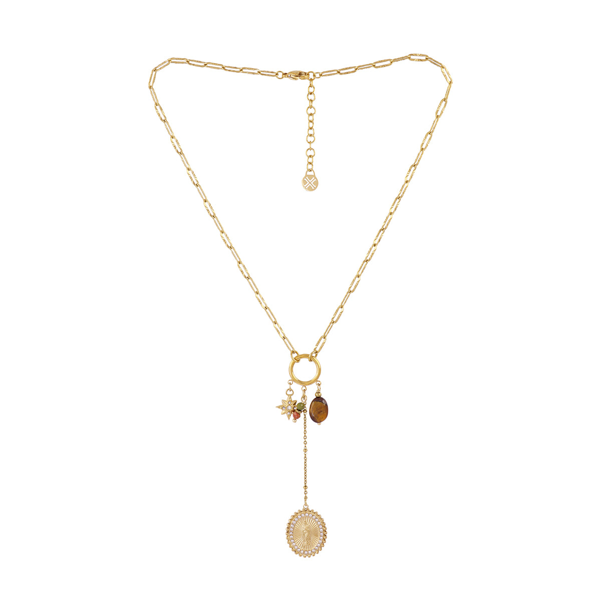 Collar Astros virgen ámbar Dorado Anartxy