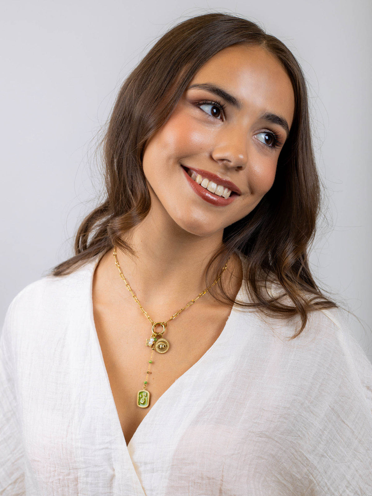 Collar Astros amuleto verde