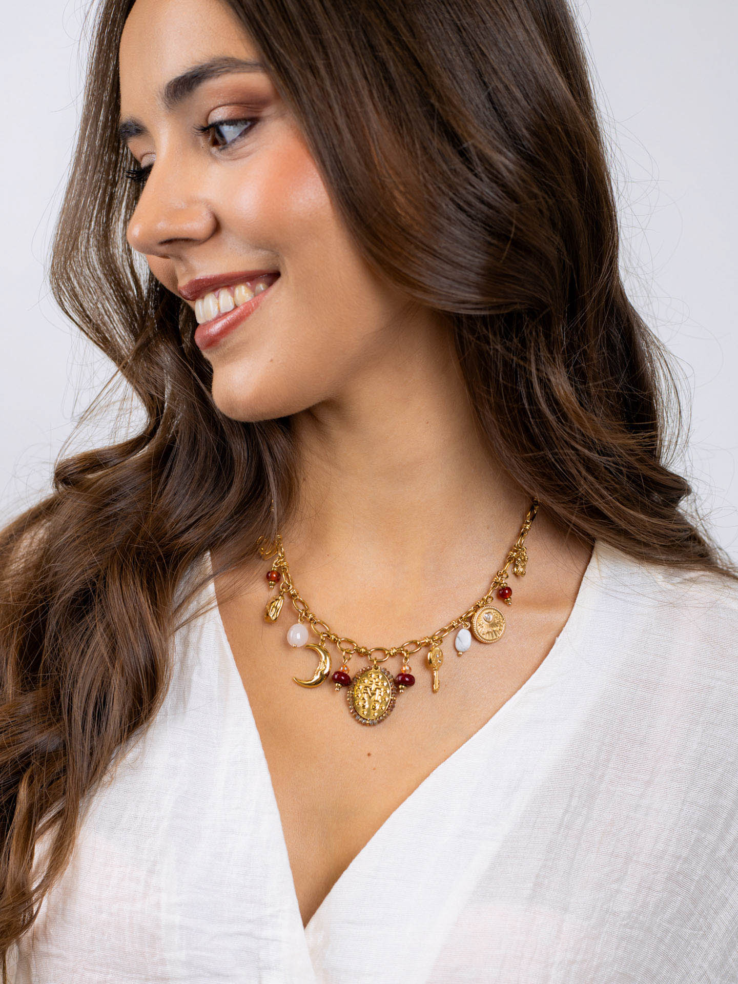 Collar Astros devoción granate