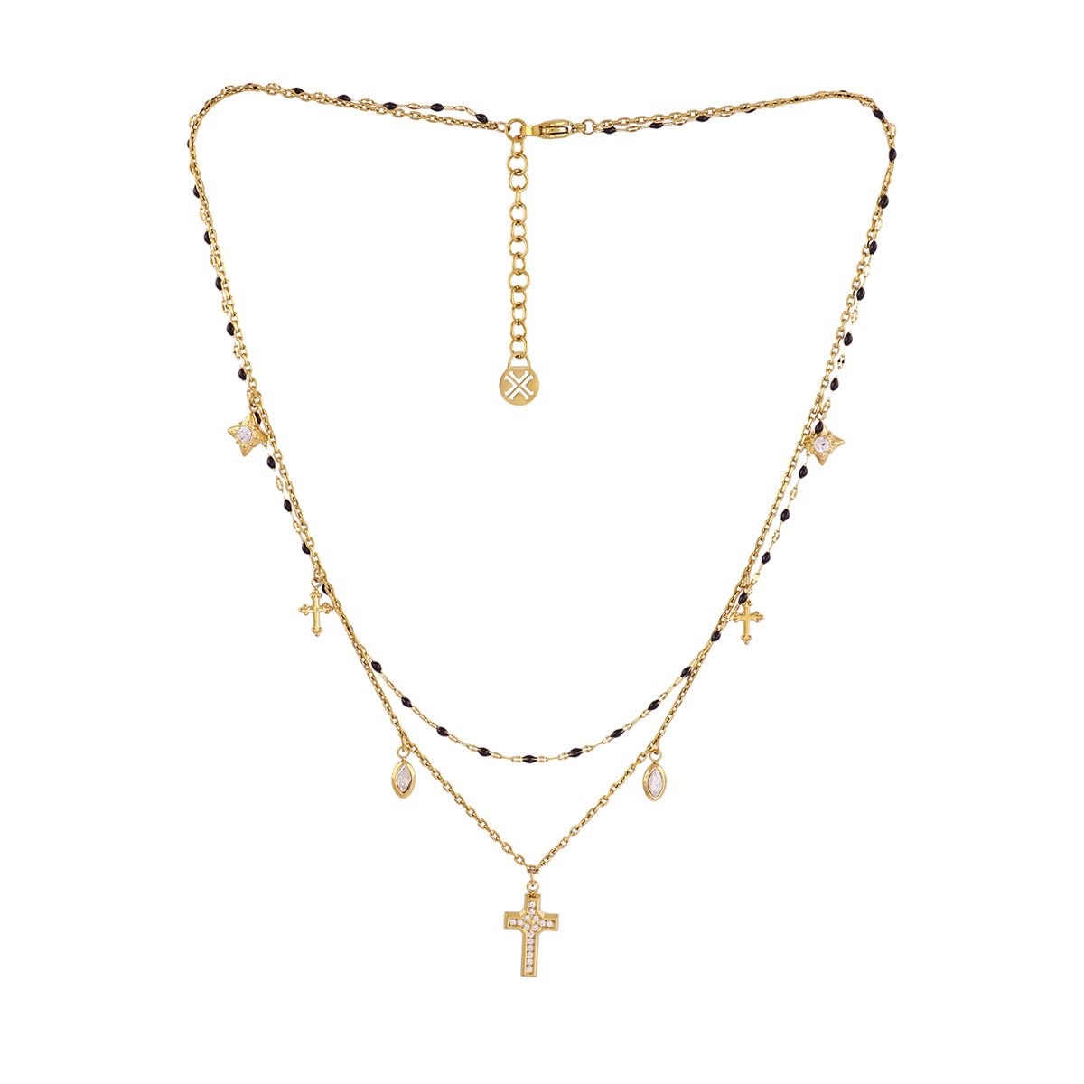 Collar Astros cruz nocturna Dorado Anartxy