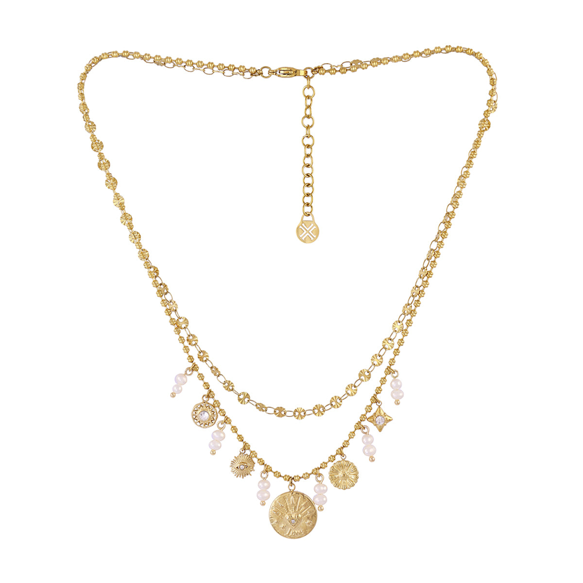Collar Astros perla solar Dorado Anartxy