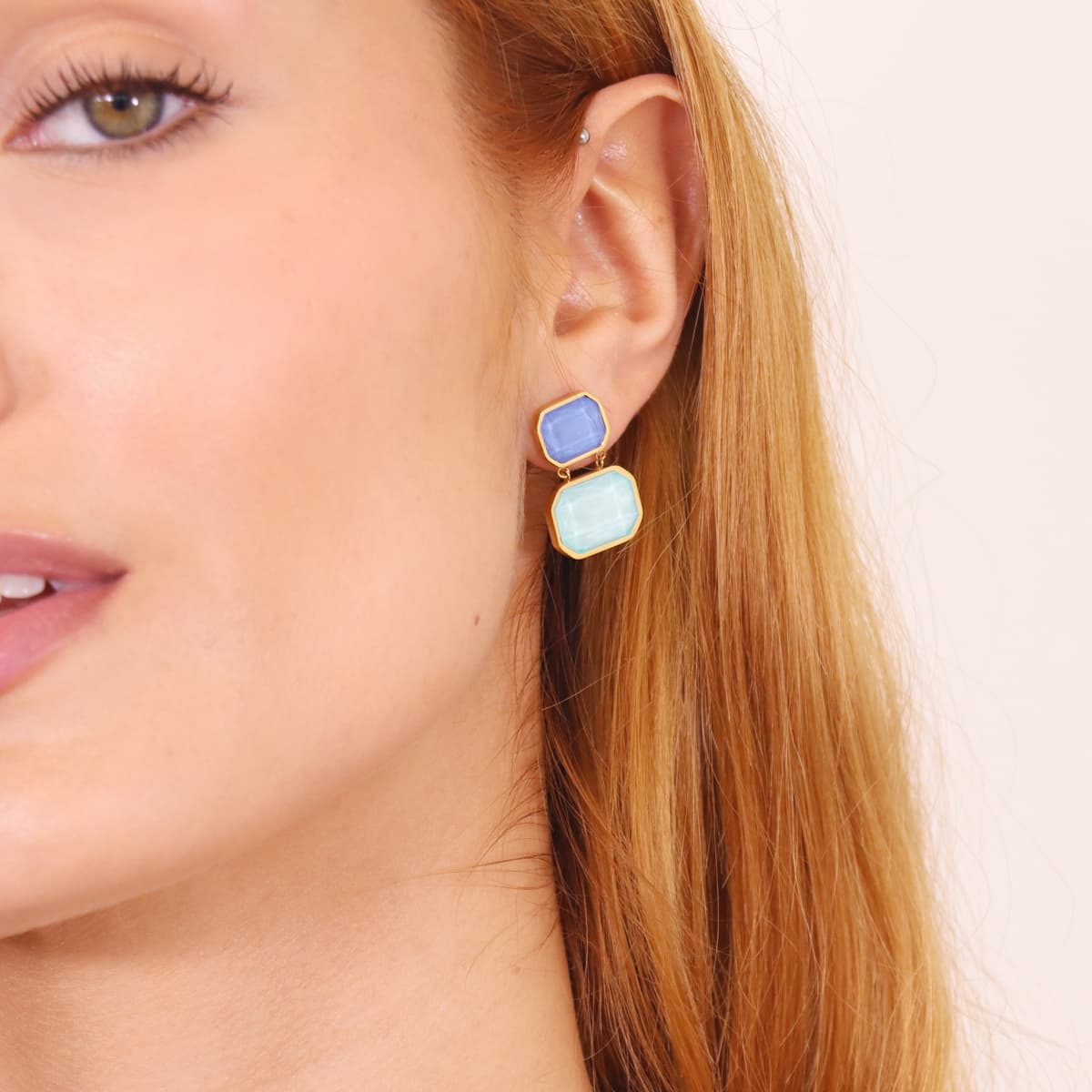 Pendientes Pixels Sunset Azul Anartxy