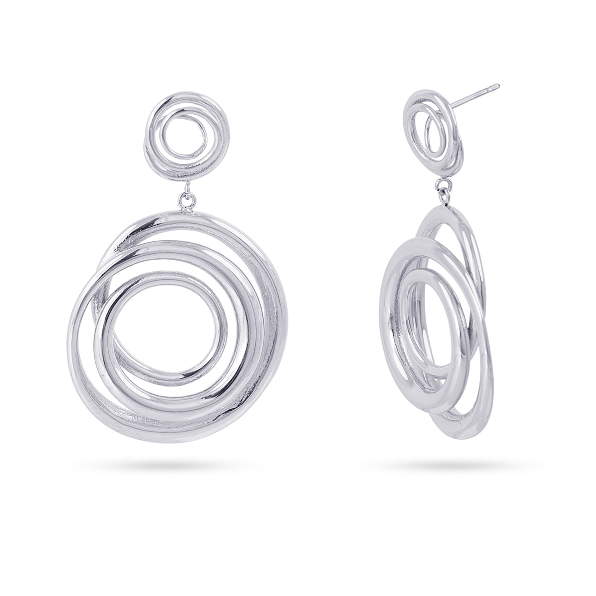 Liquid Whirl Long Earrings