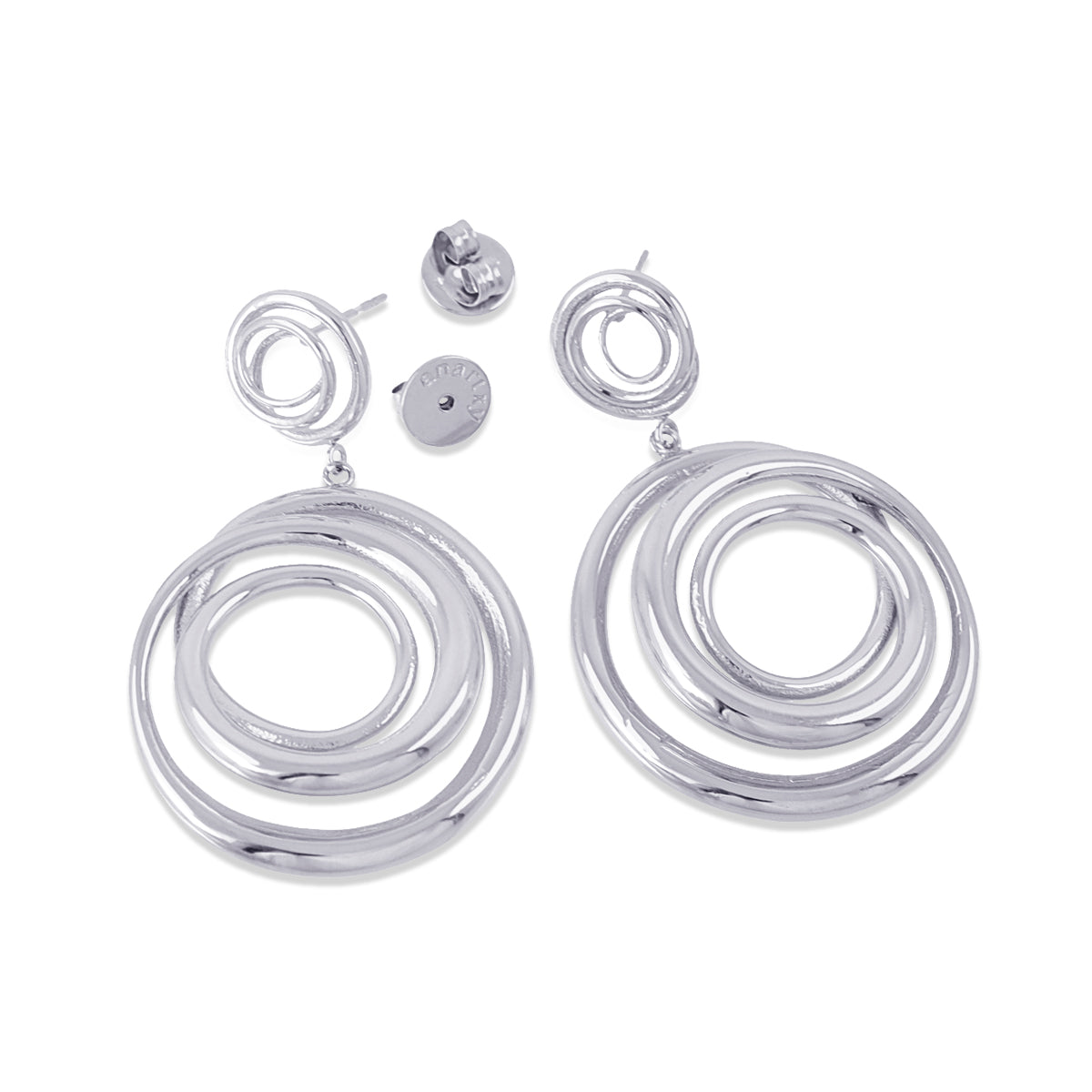 Liquid Whirl Long Earrings