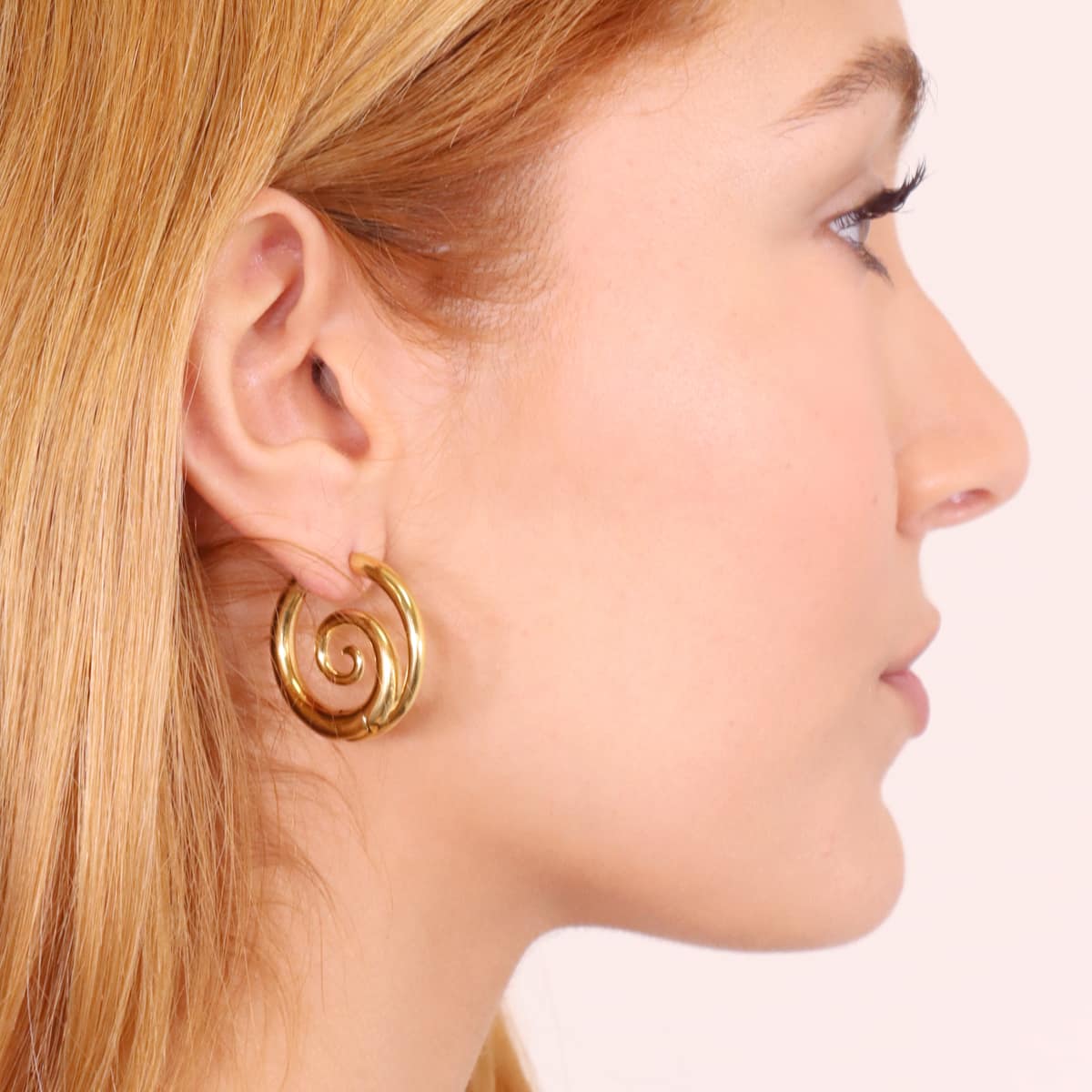 Pendientes Waves Twirls Dorado Anartxy