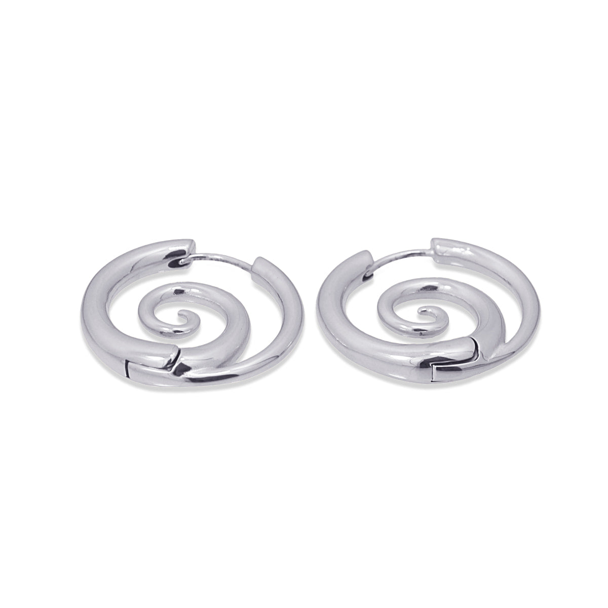 Pendientes Waves Twirls Plateado Anartxy
