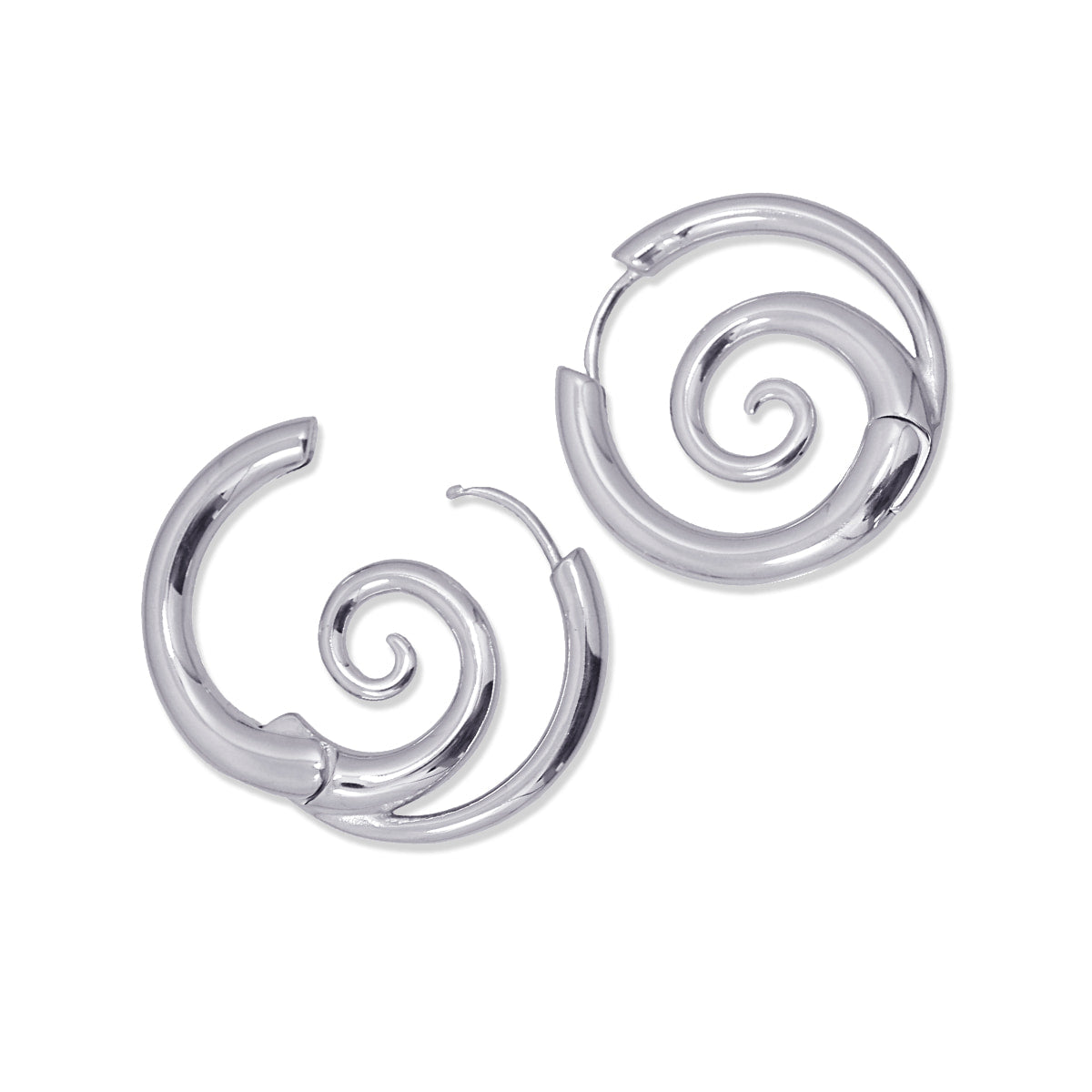 Pendientes Waves Twirls Plateado Anartxy