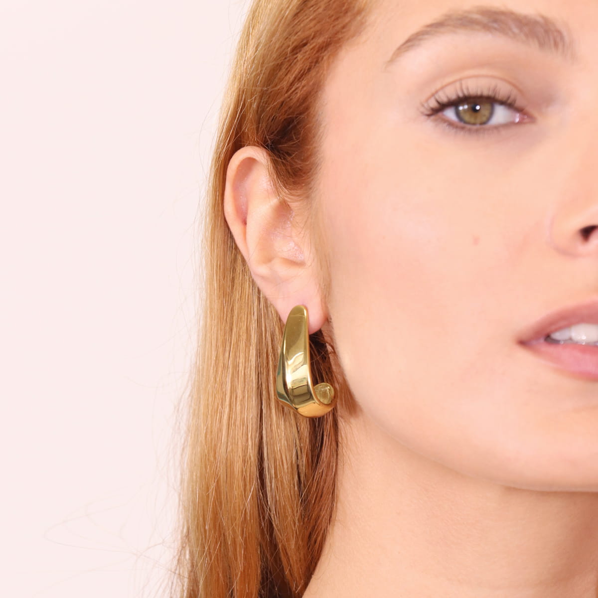 Pendientes Waves Long Crest Dorado Anartxy