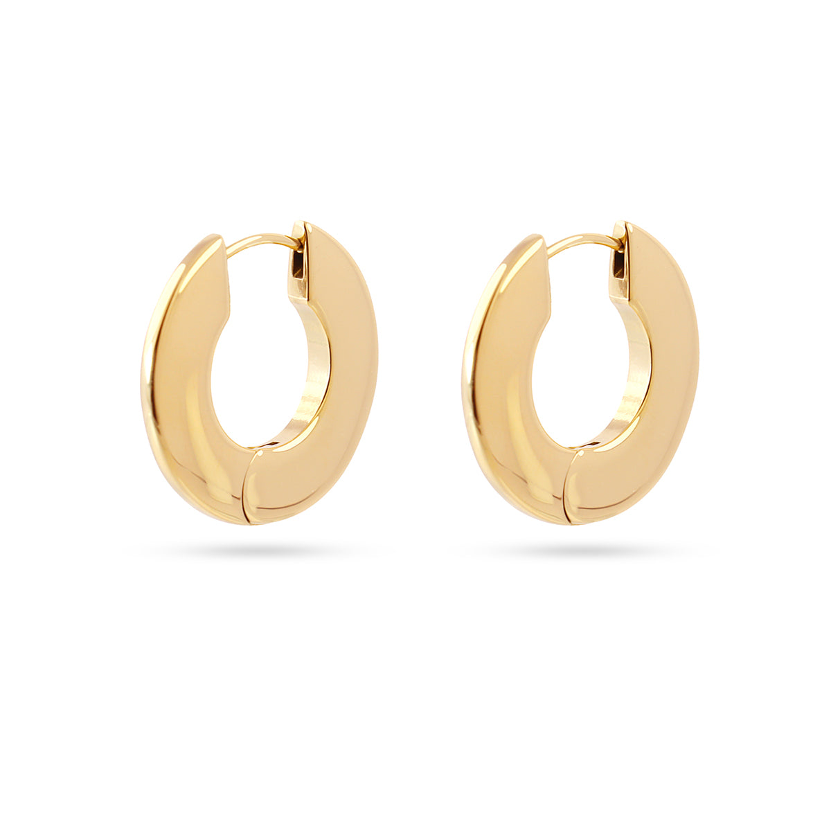 Pendientes Summer Essentials Flat Hoops Dorado Anartxy