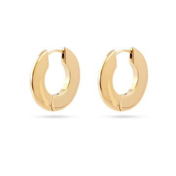 Pendientes Summer Essentials Flat Hoops Dorado Anartxy