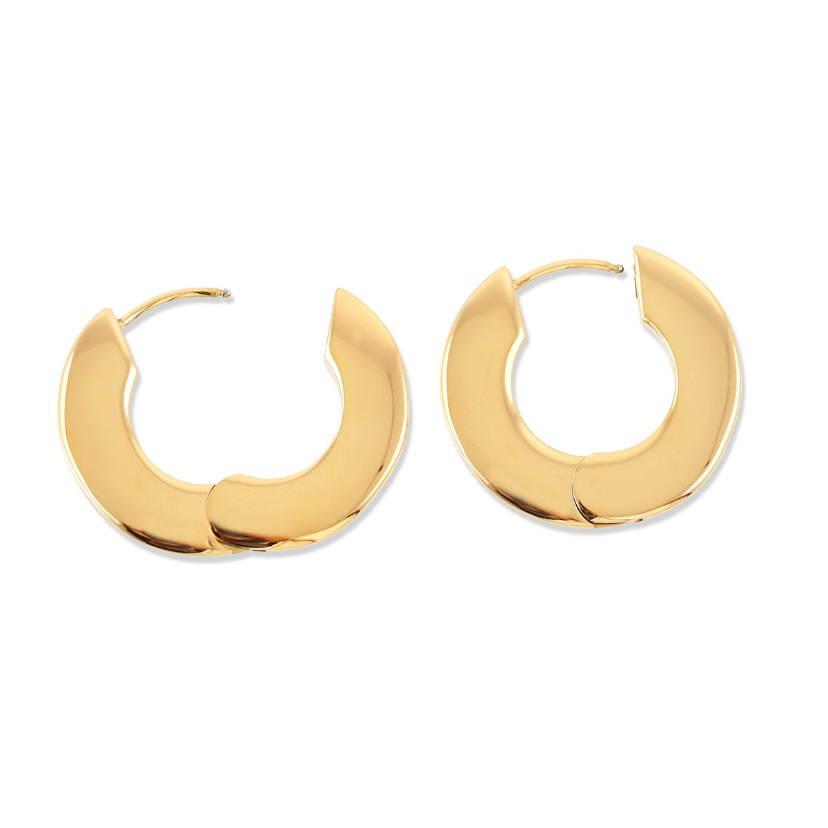 Pendientes Summer Essentials Flat Hoops Dorado Anartxy