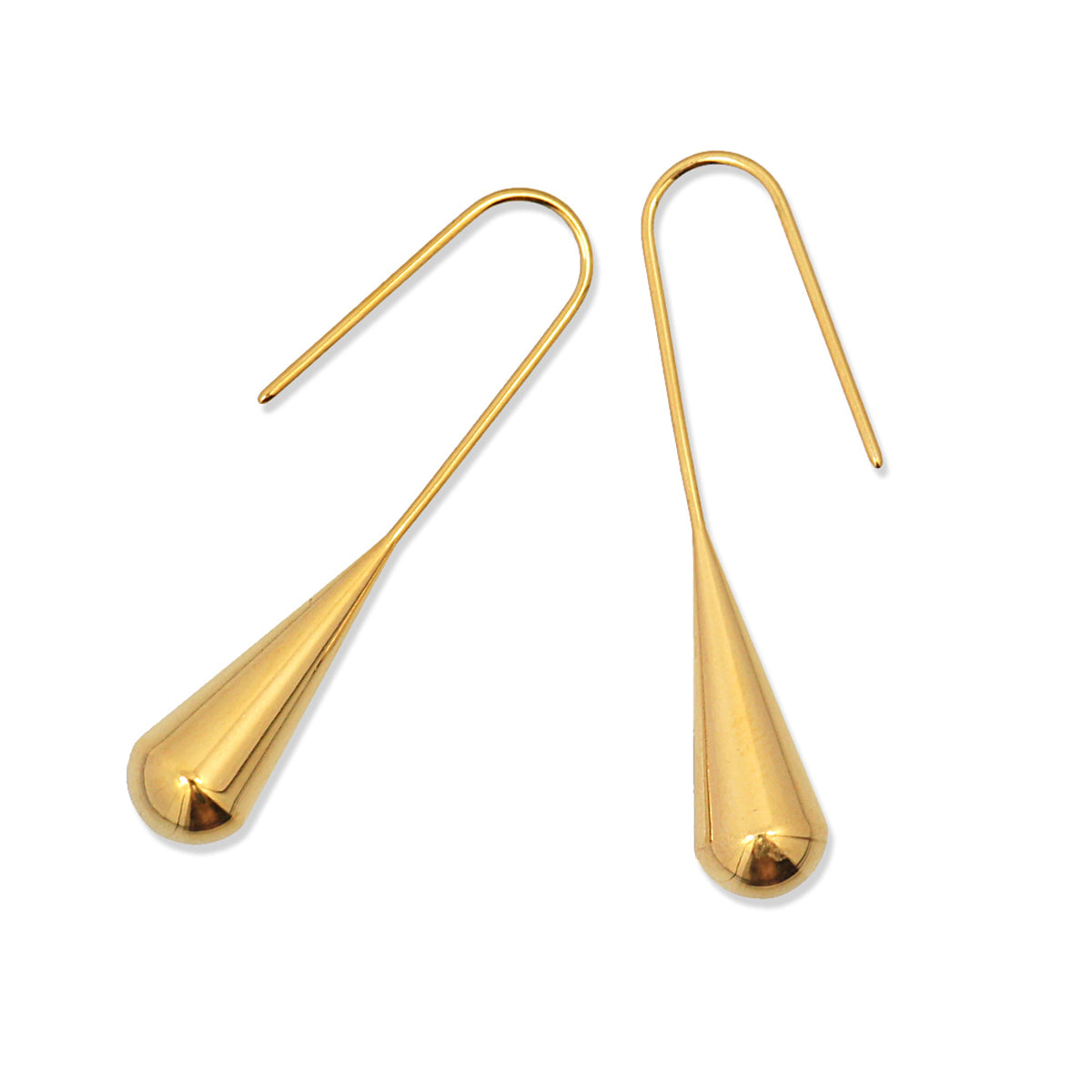 Pendientes Waves Flowing Dorado Anartxy