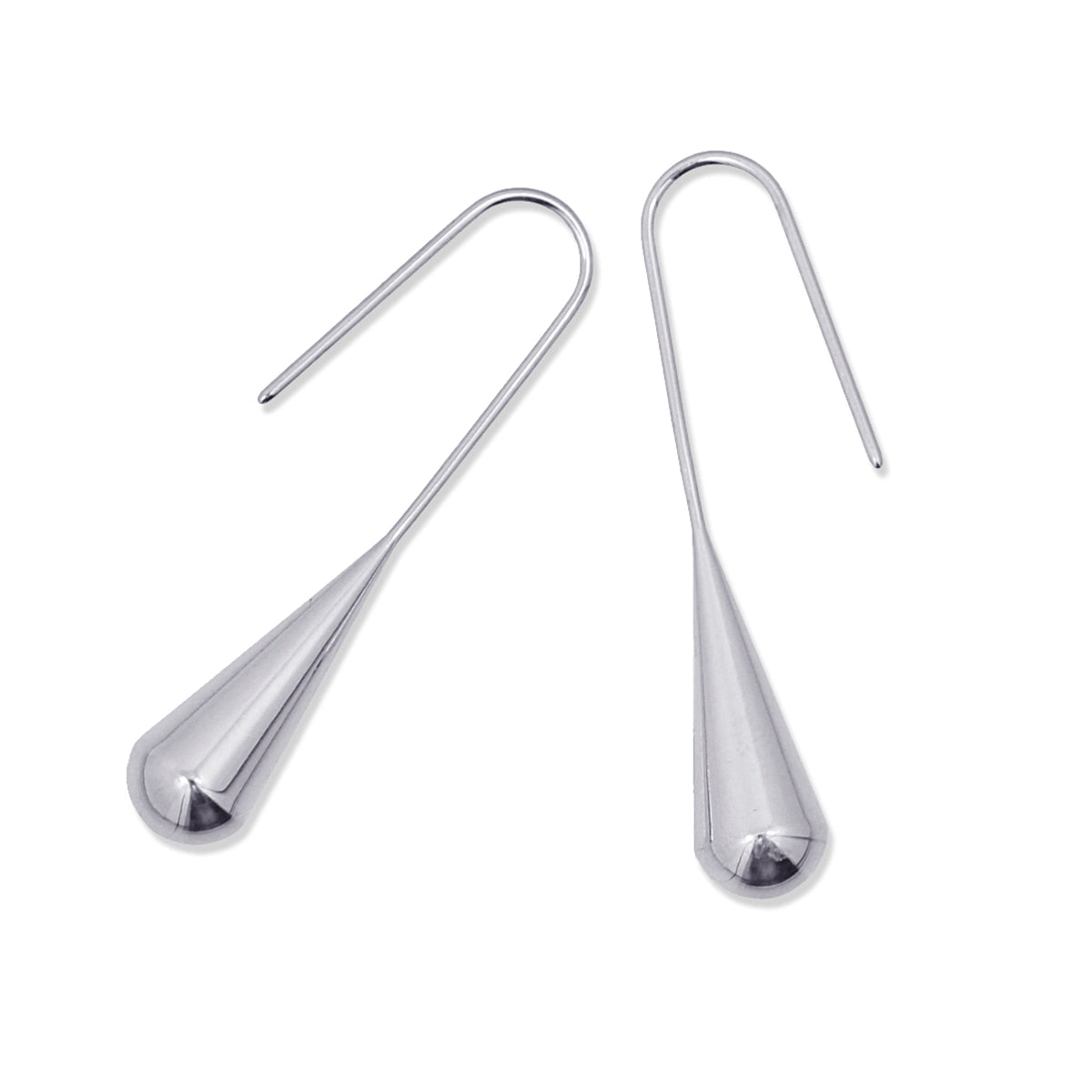 Pendientes Waves Flowing Plateado Anartxy