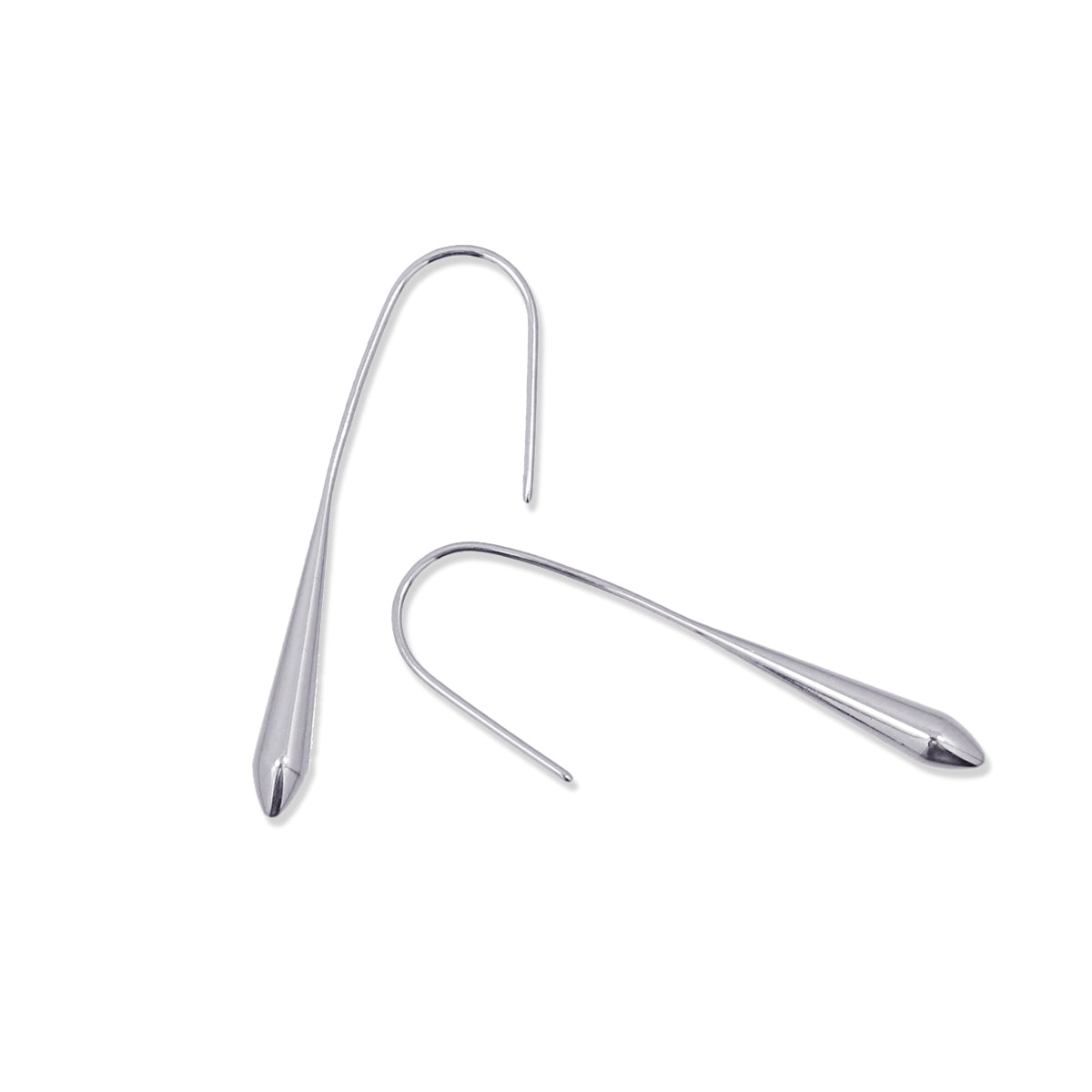 Pendientes Waves Flux Plateado Anartxy