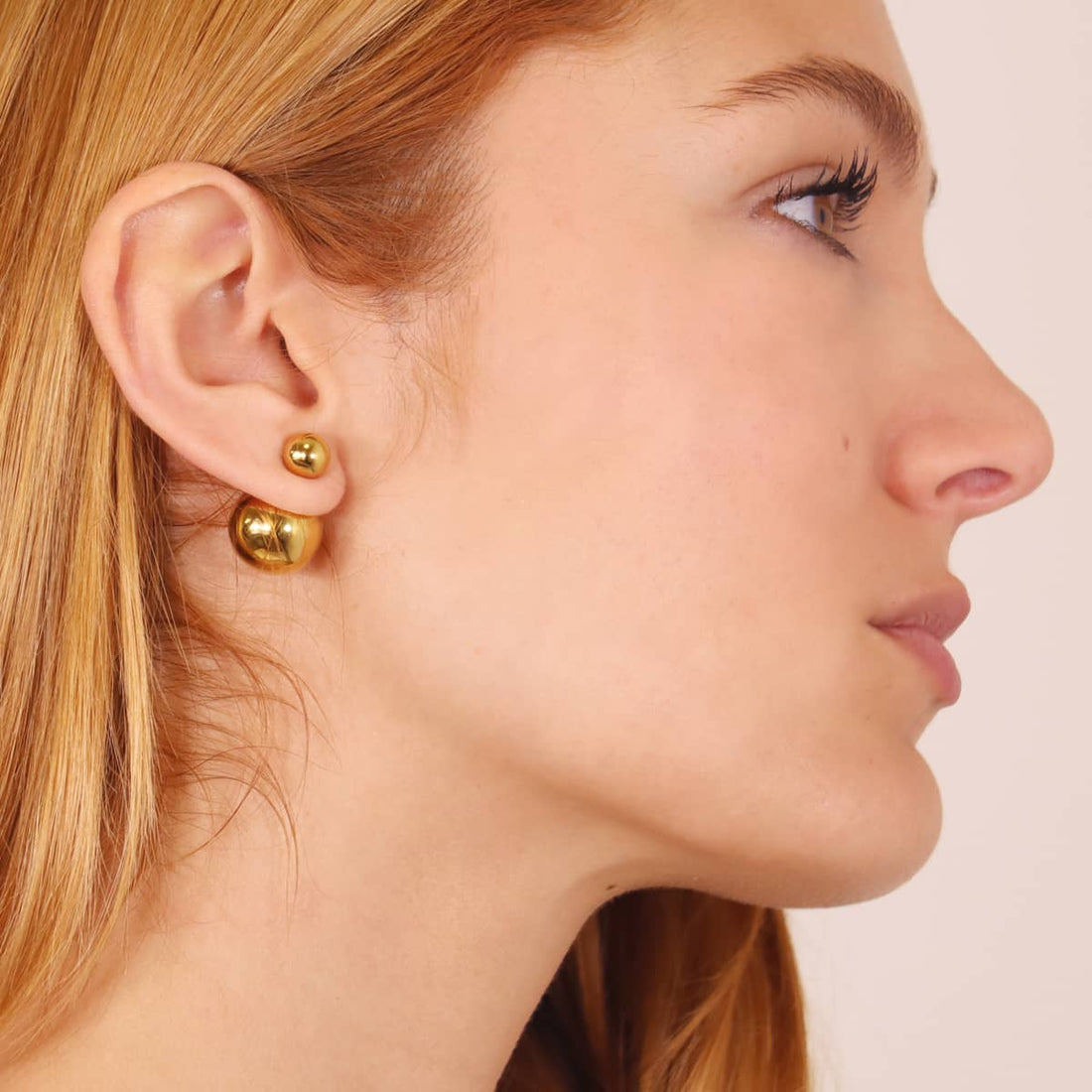 Pendientes Orbit Sphere Dorado Anartxy