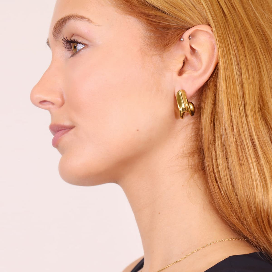 Pendientes Waves Drift Dorado Anartxy