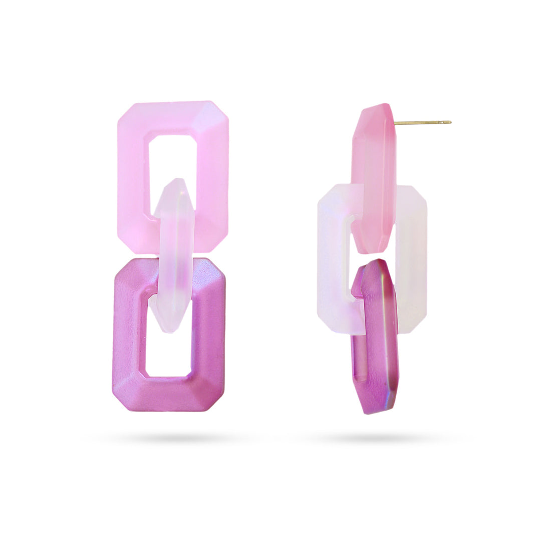 Pendientes Chains Structure Rosa Anartxy