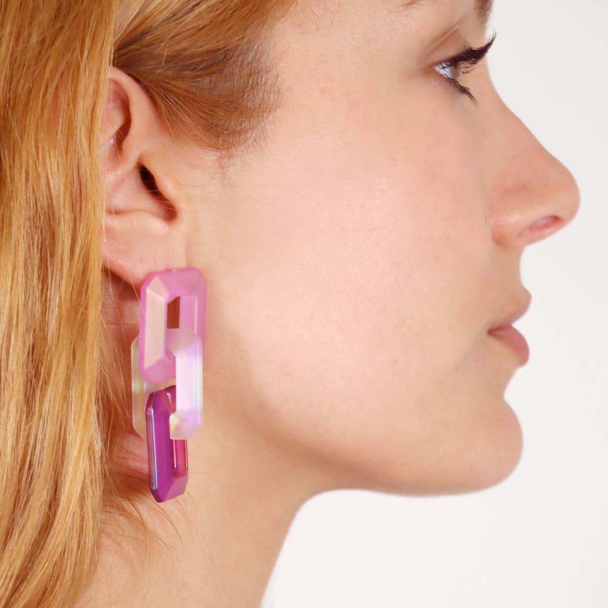 Pendientes Chains Structure Rosa Anartxy